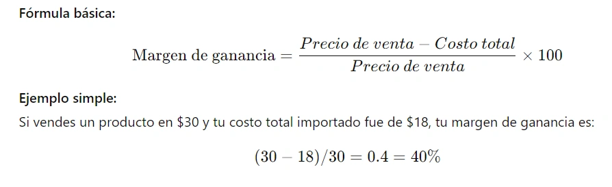 fórmula para calcular ganancia
